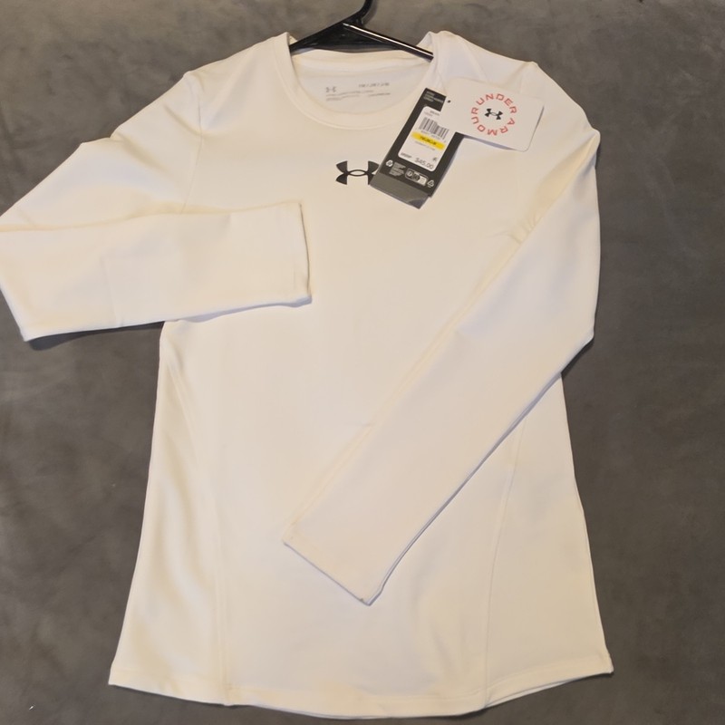 This item is a Girl's Under Armour ColdGear LS Crew shirt, size YMD