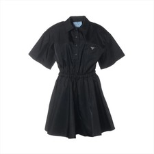 Prada Re Nylon Re Nylon 25 years Nylon Dress 38 Ladies' Black  23X731 Triangle l