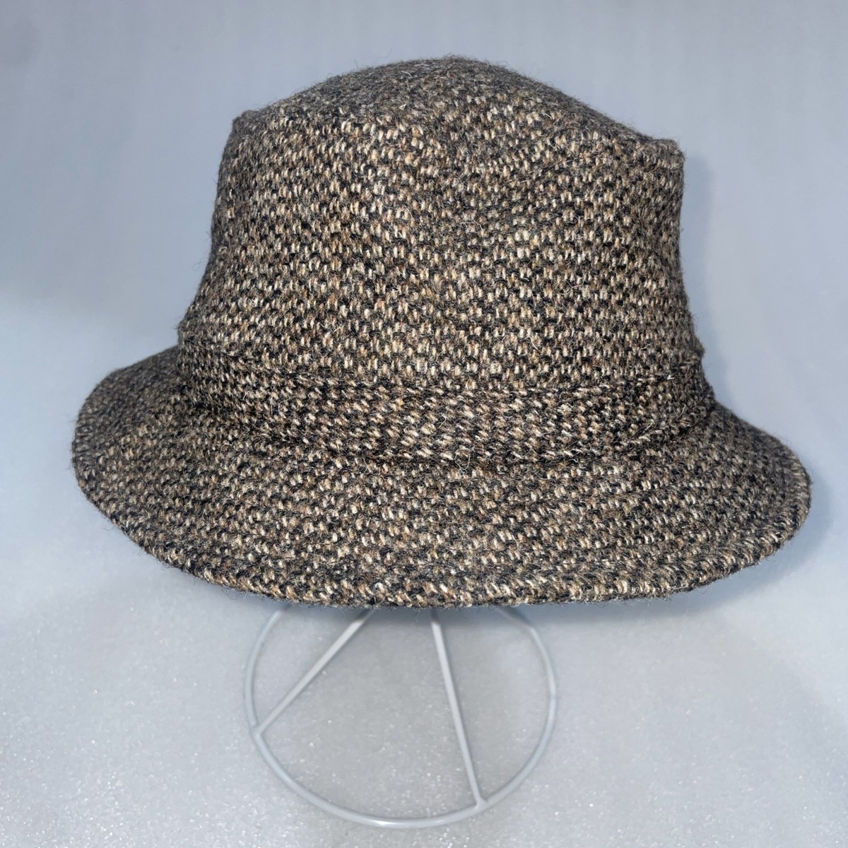 L.L.Bean Harris Tweed Gore-Tex Bucket Hat Small Brown Wool  display picture 3
