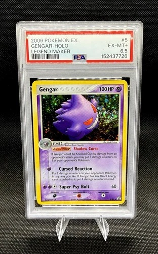 Pokémon Gengar EX Holo 2006 Legend Maker #5/92 PSA 6.5 Pop 1 English TCG