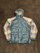 OAKLEY BONK GIACCA SCI SNOWBOARD INVERNALE UOMO MEDIA BLU PLAID CON CAPPUCCIO 