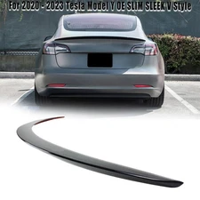 For 2020-2023 Tesla Model Y Rear Spoiler Wing Trunk Lip Rear Tail Gloss Black