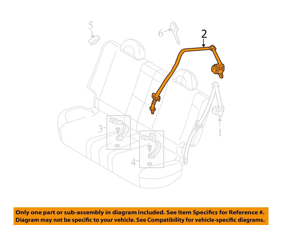 KIT DE CINTURÓN PARA CHEVROLET AVEO5 2009-2011 96870554 - NUEVO OEM 96870554 Foto 2 de 3