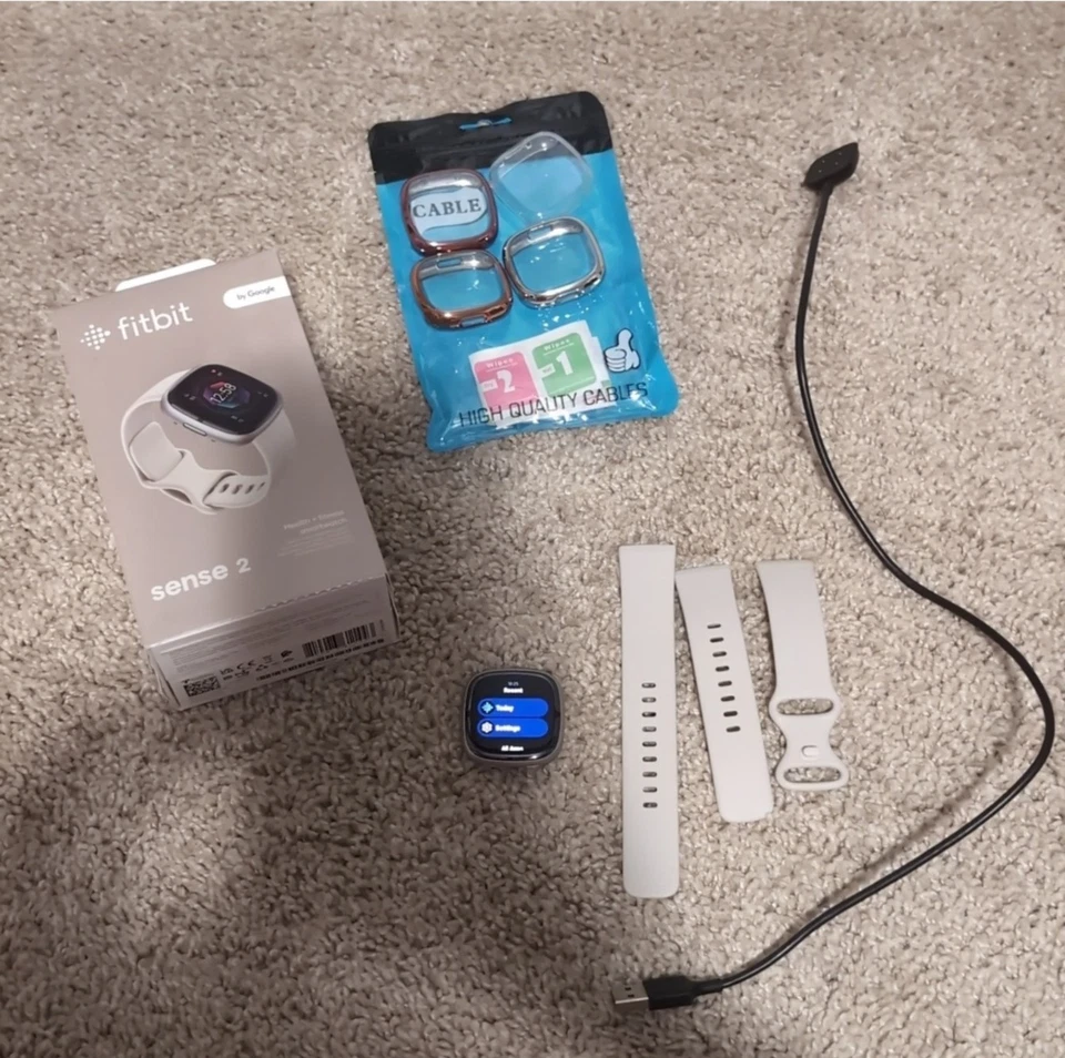 🔥FITBIT SENSE 2 SmartWatch In Box ALL Originals & Extras Near MINT‼️Watch🔥 - Image 2 of 4
