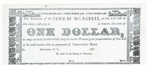 UNLISTED WISCONSIN OBSOLETE 1837!!