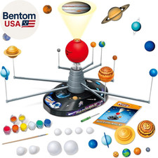 Premium Solar System Model Kit for Kids - 4 Speed Motor, HD Planetarium Projecto