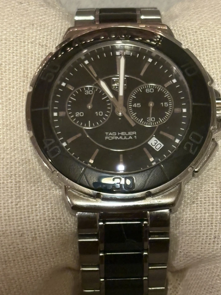 Reloj para hombre Tag Heuer Formula 1 CAH1210 esfera negra 41 mm acero y cerámica cuarzo Foto 3 de 4