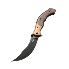 Braune Tasche Faltmesser Bend 8CR13MOV Blade Outdoor Camping Messer Werkzeuge