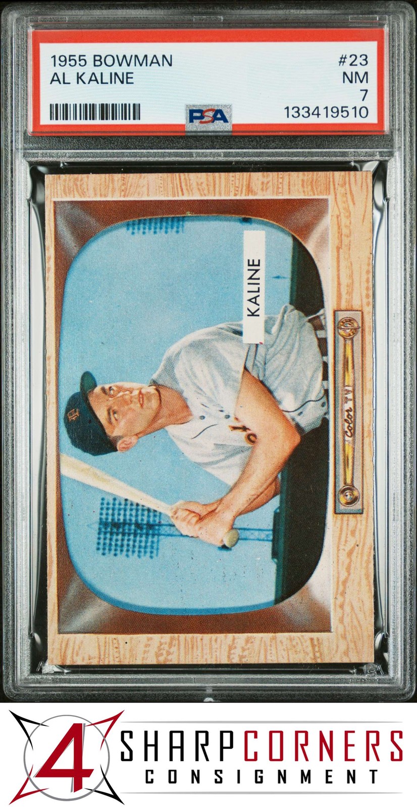 1955 BOWMAN #23 AL KALINE TIGERS HOF PSA 7