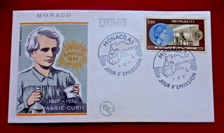 FDC 1er JOUR : 1967 MARIE CURIE ( 1867 1934 ) MONACO