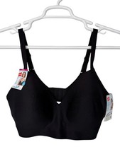 Hanes Black Wireless Seamless Full-Coverage Bra Size XL NWT