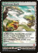 Magic MTG Zendikar Expedition Windswept Heath FOIL NEAR MINT (NM) Fetch Land