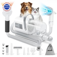 Dog Grooming Vacuum  Dryer Clipper 7-in-1 Kit 10000Pa Shedding 55dB Low Noise