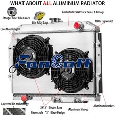 For 1963-1974 Amc Javelin Amx Rambler V8 Gas Upgrade 3-row Radiatorshroud Fan