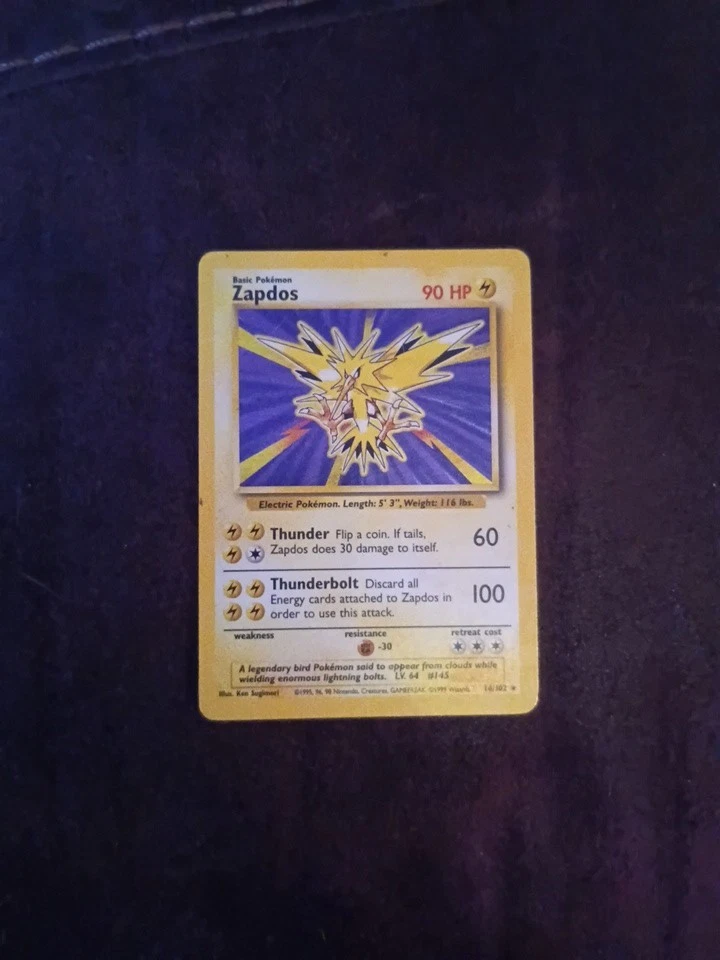 Zapdos 016/102 Base Set (Shadowless) for sale | eBay