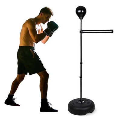 Height Adjustable Boxing Bar, Boxing Spinning Bar with Punching Bag, Speed Tr...