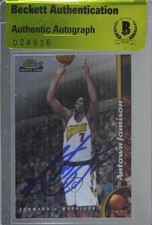 BAS 1998-99 Topps Finest Antawn Jamison #229 Beckett Auth Sticker Auto 3c7