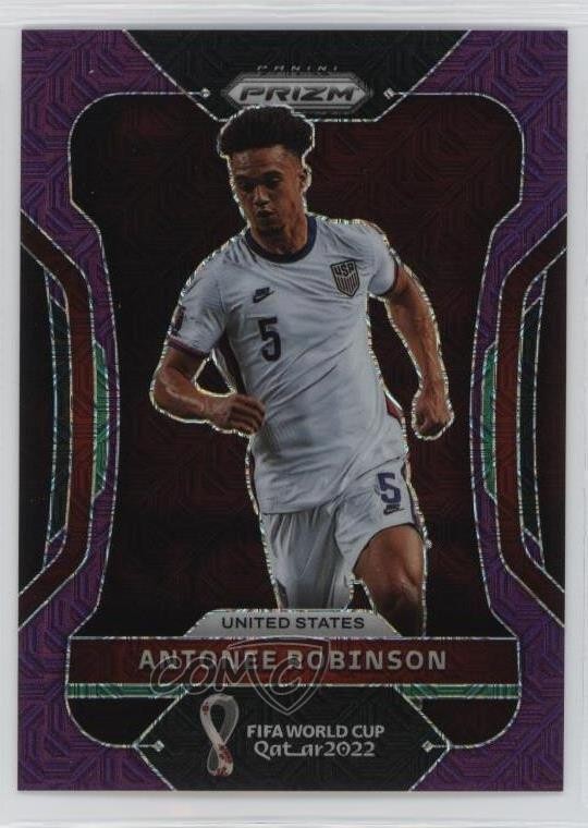 2022 Panini Prizm World Cup Qatar Purple Mojo 29/49 Antonee Robinson #199 12wc