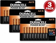 3 PACK Duracell AA Batteries 48 Total 3 Pack Coppertop 12 Year