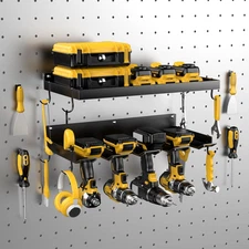 Power Tool Organizer Wall Mount with 4 Drill Holder, Formed Integrally Heavy ...