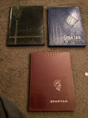 3 Vtg THE SPARTAN yearbook/annual 1965-1966-1968 Bixby High School Oklahoma
