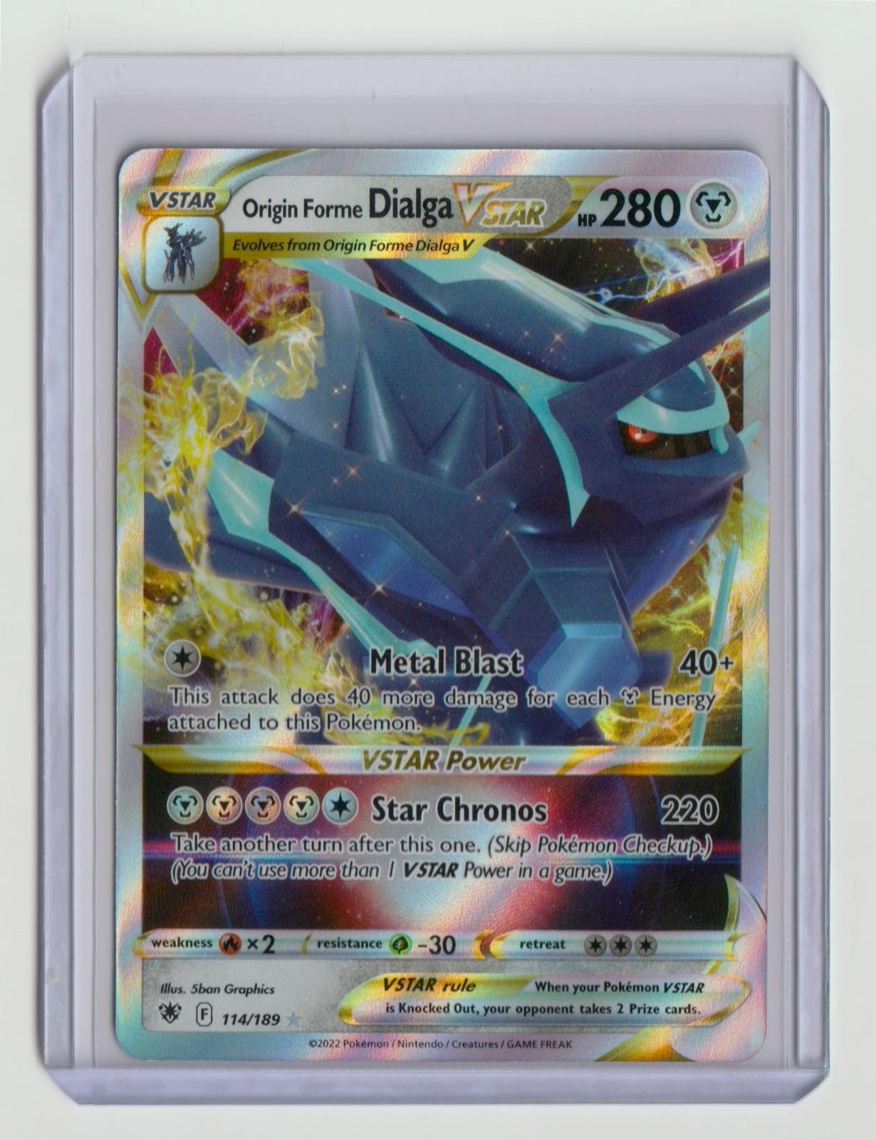 Origin Forme Dialga VSTAR 114/189 Holo VSTAR Rare Astral Radiance Pokemon NM