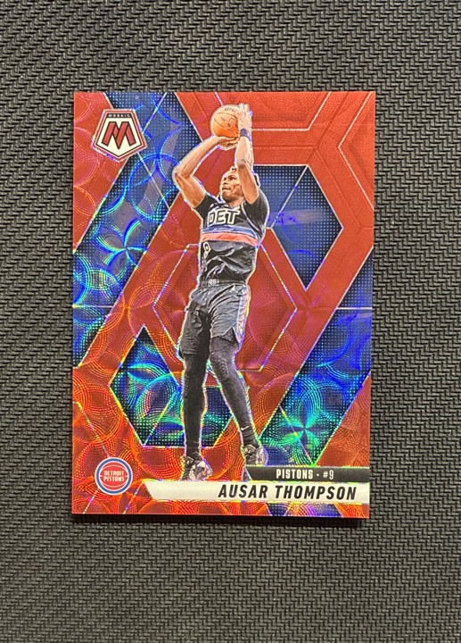 2024-25 Panini Mosaic - Ausar Thompson #46 International Red Mosaic Prizm /75