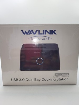 WAVLINK Hard Drive Docking Station Clone USB3.0 Dual Bay For 2.5'' 3.5'' HDD SSD