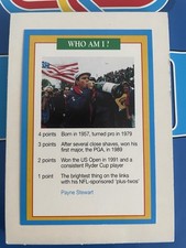 Question Of Sport 1996 Who Am I Trading Card Payne Stewart Rare
