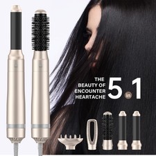 5-in-1 One Step Hot Air Brush Dryer Straightener Curler Comb Volumizer Tool