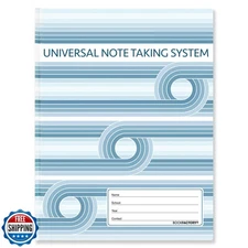 BookFactory Universal Note Taking System (Cornell Notes) / NoteTaking Noteboo