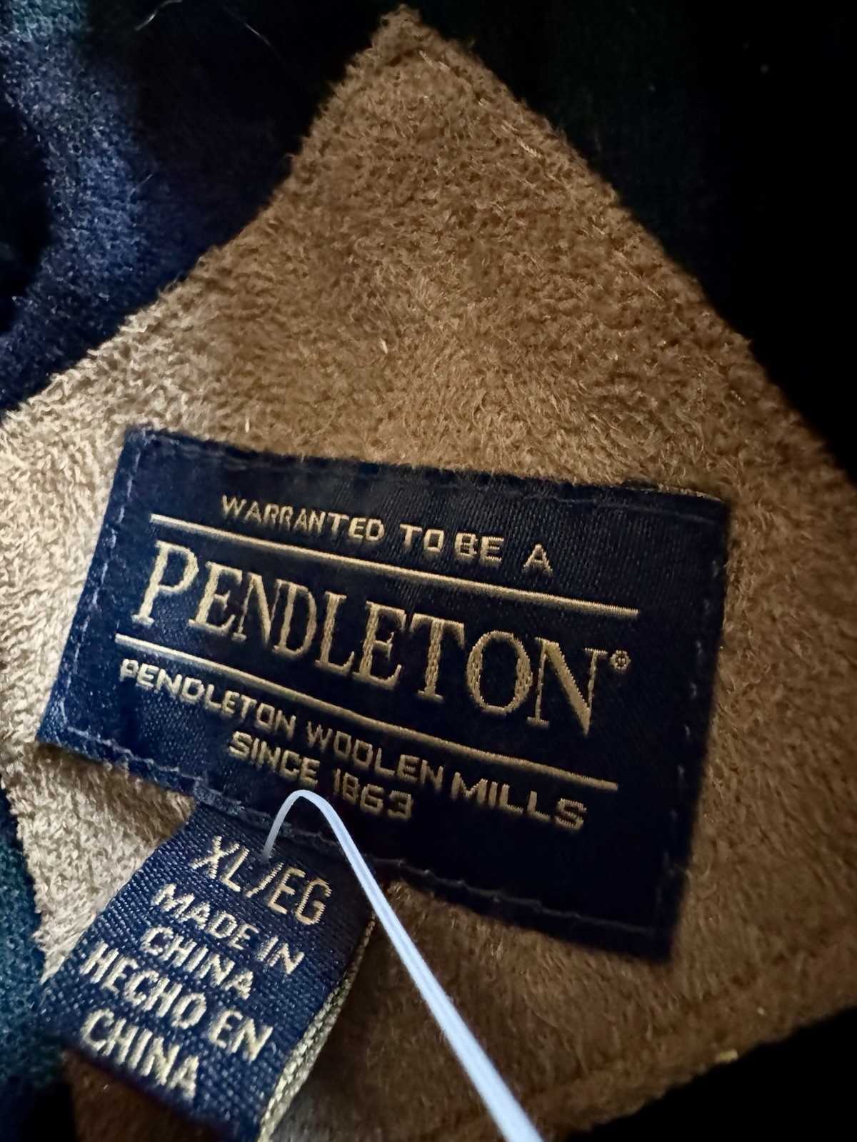 Pendleton Full Zip Pile Sweater Deep Blue Flannel… - image 2