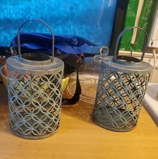 Vintage Pair Of Garden Lanterns