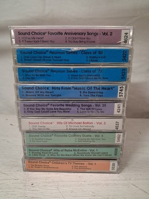 Vintage Sound Choice Karaoke 9 Cassette Tapes Sing Along Tracks New Sealed 