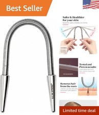 Portable Facial Hair Remover Spring with Protective Case  Guide - Silver Finish