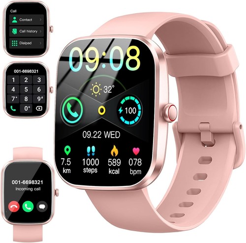 Smart Watch, 2025 HD 1.91" Smartwatch for Men Women with Answer/Make Calls,Pink - 第 1/6 張圖片
