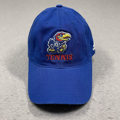 University of Kansas Jayhawks Hat Cap Mens Blue Blockhead Adidas KU Tennis