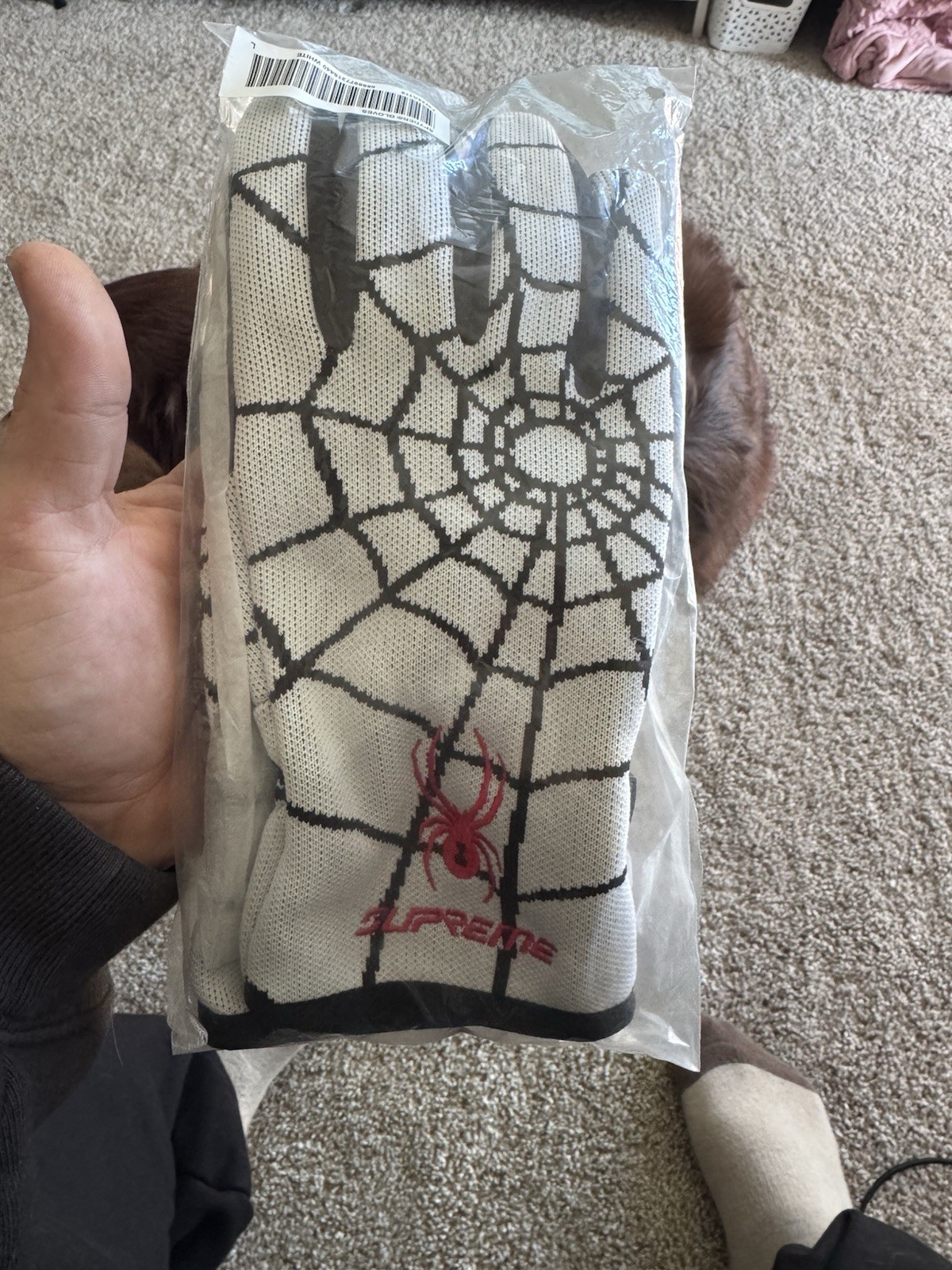 Supreme Spyder Gloves White Size: Large