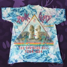Vintage 1994 Pink Floyd The Division Bell Tour Shirt XL Single Stitch Tie Dye 90