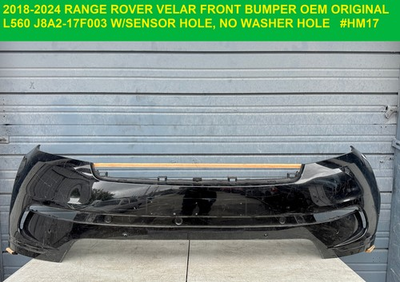#ad ✅ 2018 2024 RANGE ROVER VELAR Front bumper OEM Original W sensor No Washer HOLE $999.50