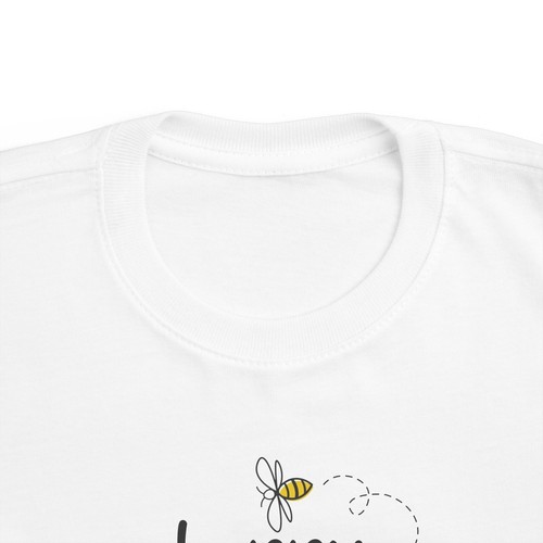 Bee Happy, Kid's Fine Jersey Tee, Children's T-Shirt, Toddler 2T 3T 4T 5-6T - Picture 6 of 14