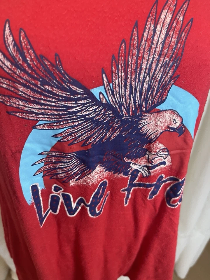Life Free! America - United States USA Eagle Freedom Women's Tank XL Cute! - Image 2 of 4