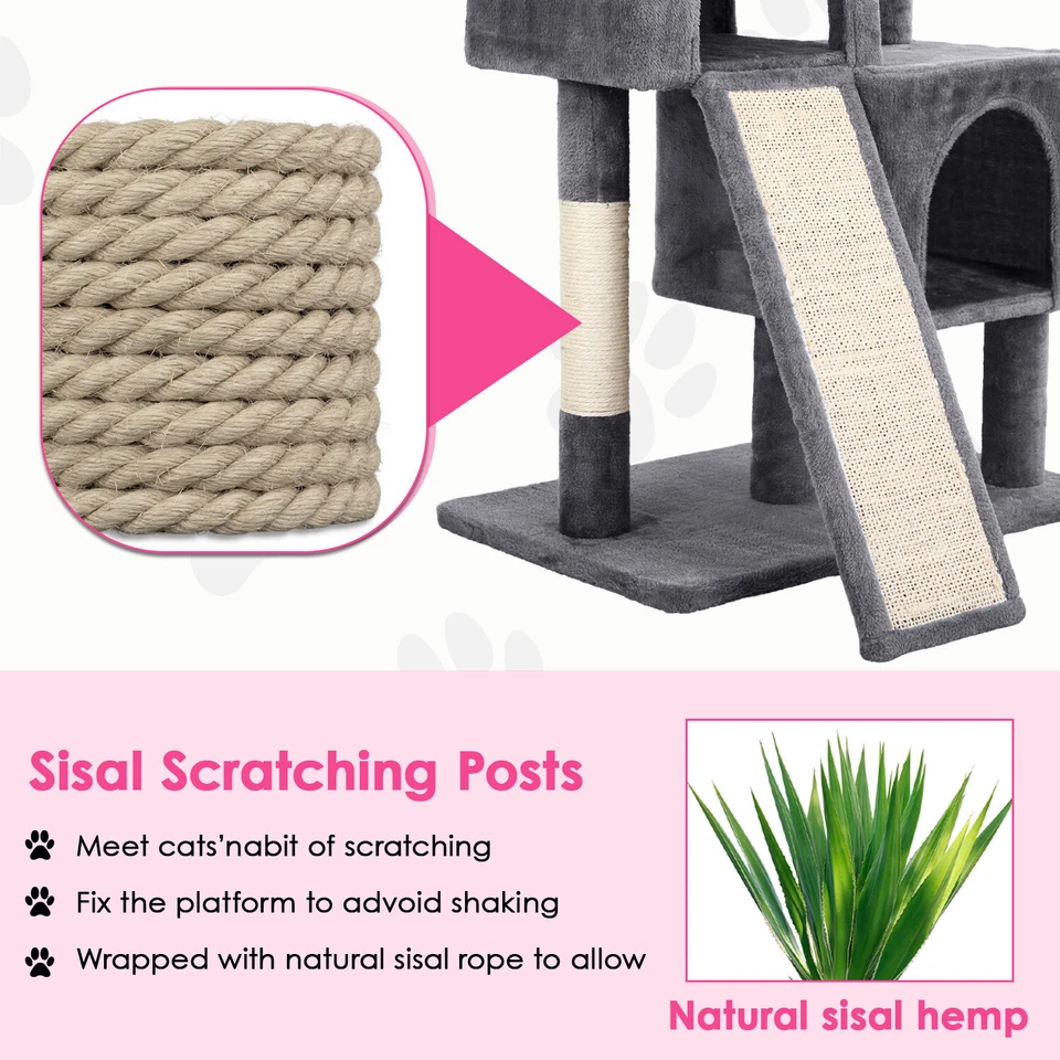 Árbol para gatos de interior 36 pulgadas torre para gatos multinivel interior gato juego condominio Foto 4 de 4