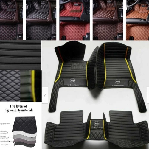 Car Floor Mats Fit Ford All Series Rug Auto Waterproof Carpets PU Leather Custom - Imagen 32 de 43