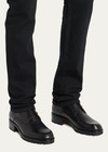 100% AUTHENTIC NEW MEN CHRISTIAN LOUBOUTIN TRAPMAN BLACK HIKING BOOTS EU 42/US 9 — photo 4