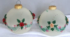 2 Useful Uniques, Inc Collectors Series Handcrafted Christmas Tree Ornaments
