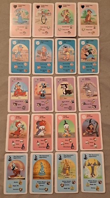 ミッキー岡野 ラミネートカード 2枚セット（1980年代 当時物） Vintage 80's Walt Disney Mickey Mouse Cartoon Classics Giant