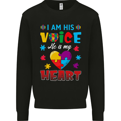 I Am His Voice He My Heart Autismus Autist Kinder Sweatshirt Pullover