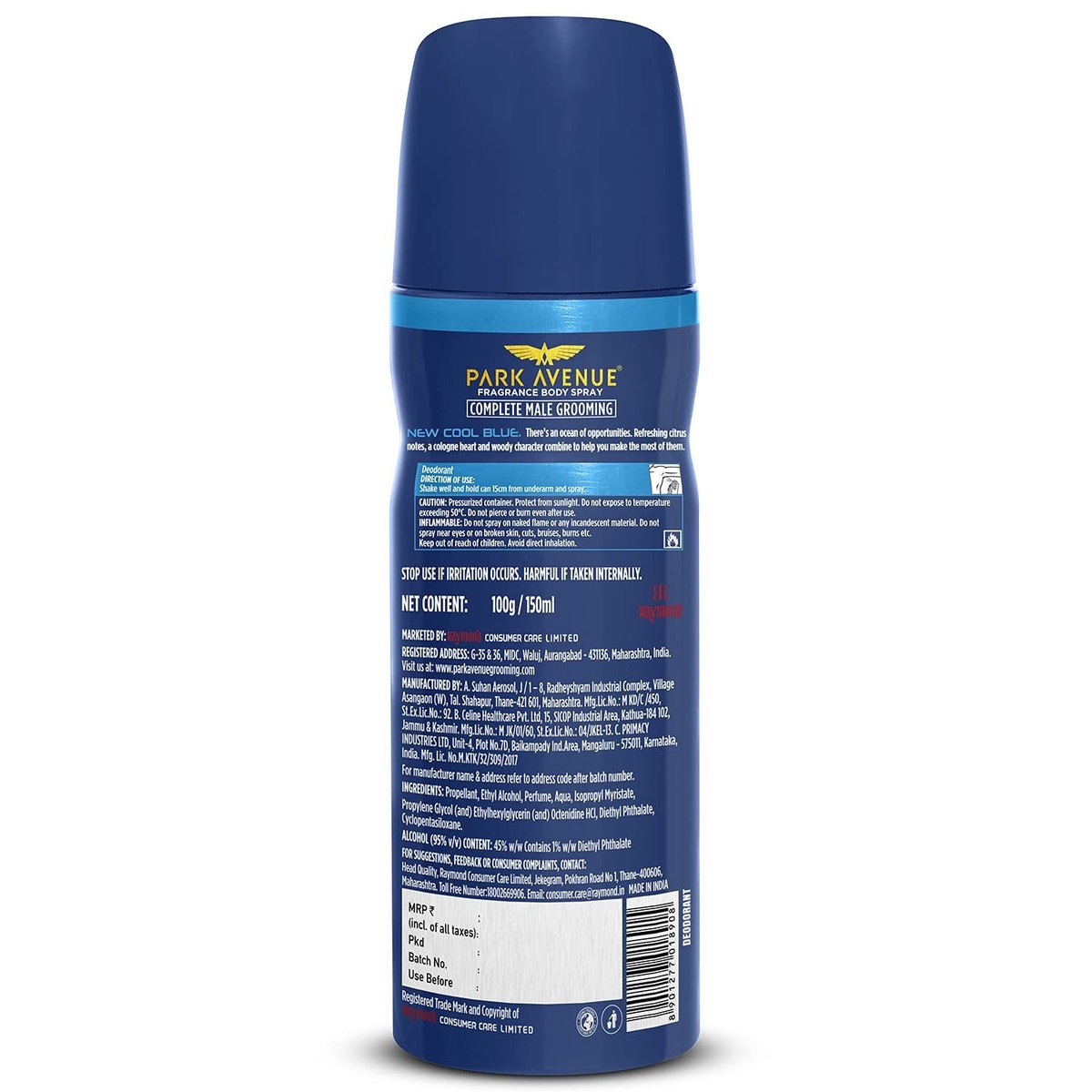 Park Avenue Original Cool Blue/Good Morning Fragrance Body Spray