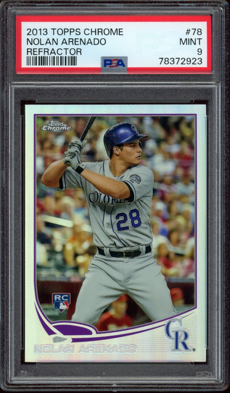 2013 Topps Chrome Refractor #78 Nolan Arenado RC Rookie PSA MINT 9